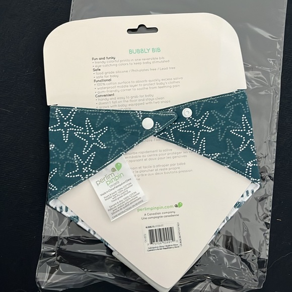 Cotton teething bib food grade silicone teether - Picture 2 of 2